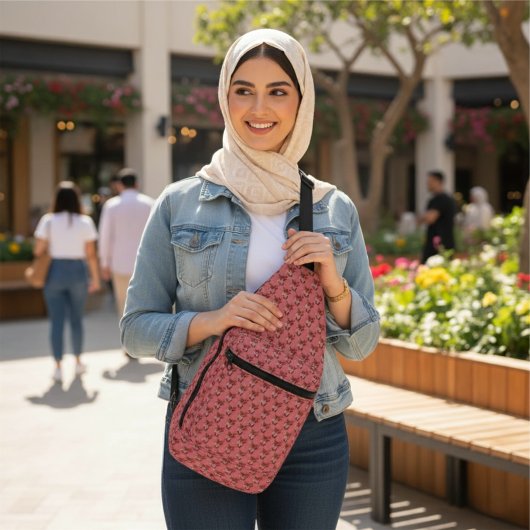 Print Cut Naaizak Harten Sling Bag