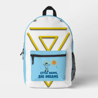 Print Cut Sew Bag kleine handjes grote dromen Bedrukte Rugzak