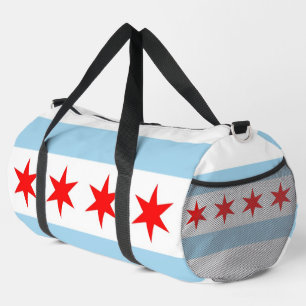 Print Cut Sew Bag met vlag van Chicago, Verenigde Plunjezak