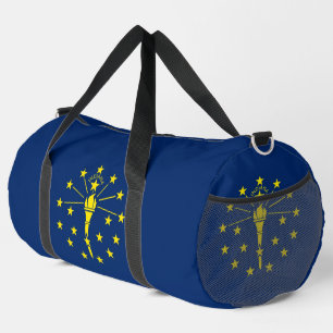 Print Cut Sew Bag met vlag van Indiana, Verenigde Plunjezak