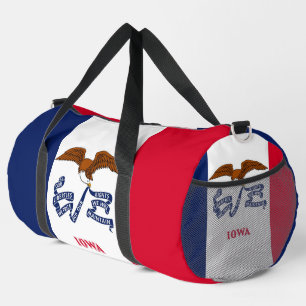 Print Cut Sew Bag met vlag van Iowa, Verenigde Sta Plunjezak