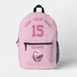 Print Cut Sew Bag Roos Volleybal meisjes roze Team Bedrukte Rugzak