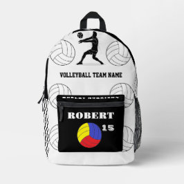 Print Cut Sew Bag volleybal, zwart wit modern Bedrukte Rugzak