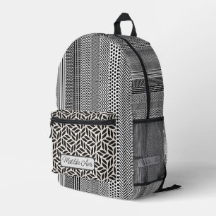 Print Cut Sew Rugzak - Personaliseer B/W Bladeren