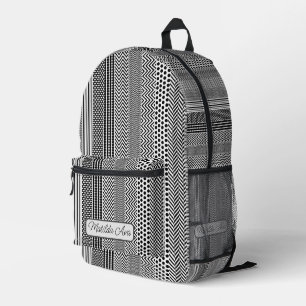 Print Cut Sew Rugzak - Personaliseer B/W Patroon