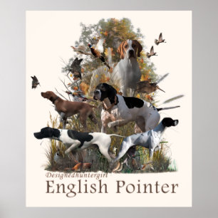 Print English Pointer Tapestry Canvas