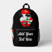 Print gesneden naaizak bedrukte rugzak (Voorkant)