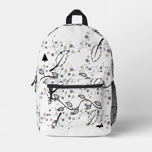 Print gesneden naaizak Floral Bedrukte Rugzak (Voorkant)