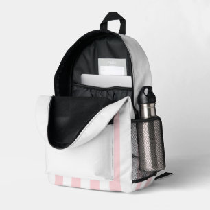 Print gesneden naaizak roze & witte streep bedrukte rugzak