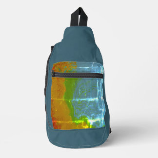 Print gesneden naaizak sling bag