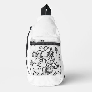 Print gesneden naaizak sling bag