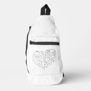 Print gesneden naaizak sling bag