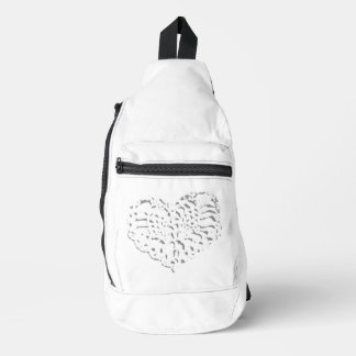 Print gesneden naaizak sling bag