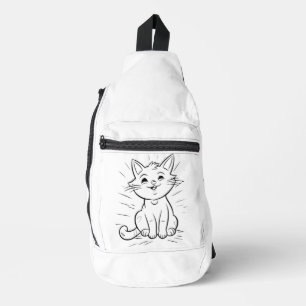Print gesneden naaizak sling bag