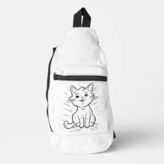 Print gesneden naaizak sling bag