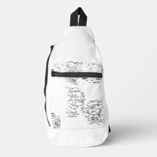 Print gesneden naaizak sling bag