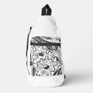 Print gesneden naaizak sling bag