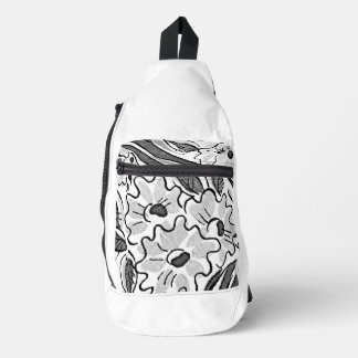 Print gesneden naaizak sling bag