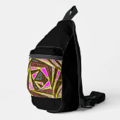 Print gesneden naaizak sling bag (Rechterhoek)