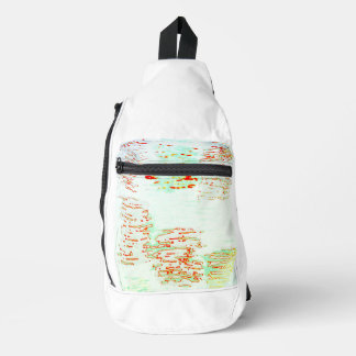 Print gesneden naaizak sling bag