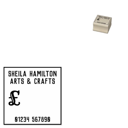 Print je eigen prijs tickets met een 	rubberstempel (Gestempeld)