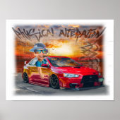 Print Mitsubishi Evo (Voorkant)