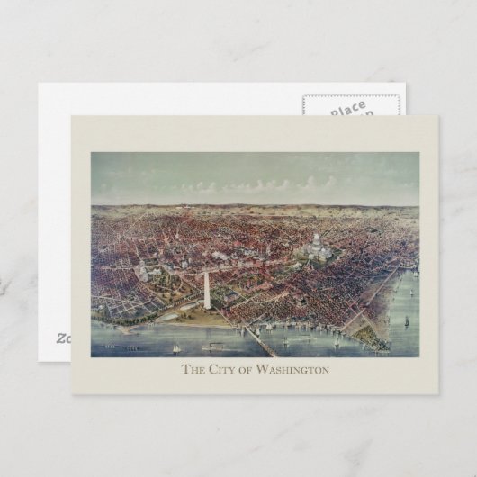 Print of Washington D.C. Briefkaart (Voorkant / Achterkant)