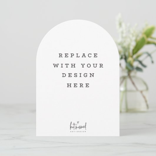 PRINT ORDER 7 x 5 inch card Dicut arch edge Kaart (Staand voorkant)