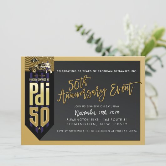 PRINT ORDER voor Gretchen - PDI 50e Jubileum Kaart (Staand voorkant)