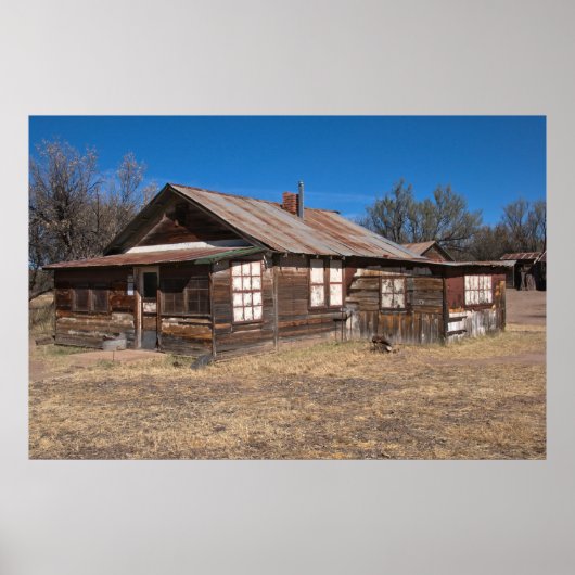 Print: Oud Hout Huis Poster (Voorkant)