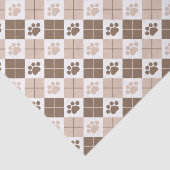 Print Patroon van Brown en Tan Argyle Paw Tissuepapier (Detail)