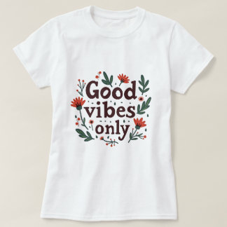 Print positieve inscriptie T-shirt