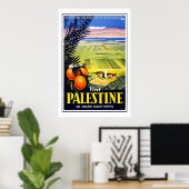 Print Retro Vintage Image Travel Palestina (Thuiskantoor)
