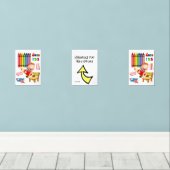 Print Set Aiming Sterren Crayons Treinen Vliegtuig (Houten vloer)