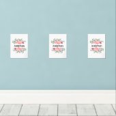 Print Set Bloembloemen (Houten vloer)