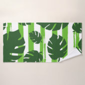 Print summer exotic jungle plant tropical palm lea (Serviette de bain)