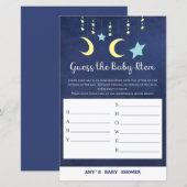PRINT Twinkle Twinkle Moon Stars Baby shower Game (Voorkant / Achterkant)