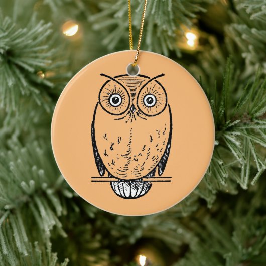  Print Uil Hoot Keramisch Ornament (Boom)