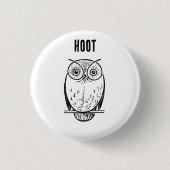  Print Uil Hoot Ronde Button 3,2 Cm (Voorkant)