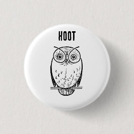  Print Uil Hoot Ronde Button 3,2 Cm