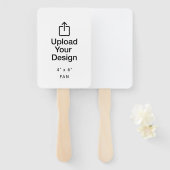 Print uw 4 "x 6" bruiloft fan programma handwaaier (Voorkant en achterkant)