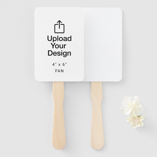 Print uw 4 "x 6" bruiloft fan programma handwaaier (Voorkant en achterkant)