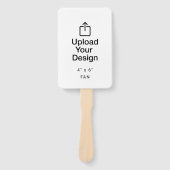 Print uw 4 "x 6" bruiloft fan programma handwaaier (Voorkant)