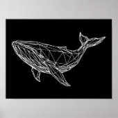 Print, Value Poster Paper Modern Geometric Whale (Voorkant)