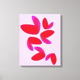 Print, Value Poster Paper (Semi-Gloss) with Hearts Canvas Afdruk