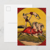 print van barebackrijders die stunts uitvoeren briefkaart (Voorkant / Achterkant)