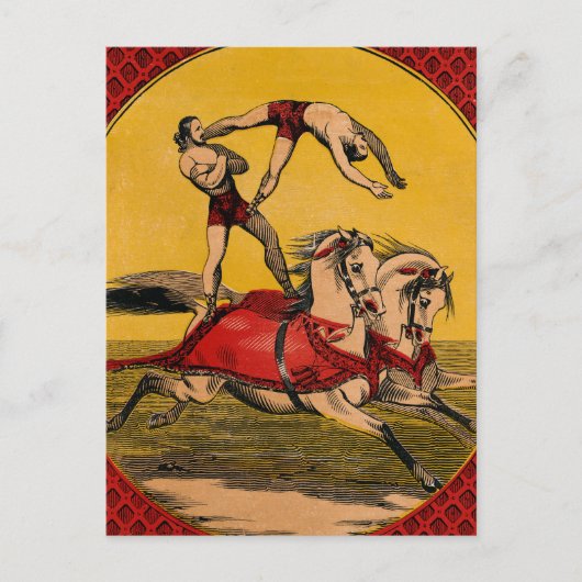 print van barebackrijders die stunts uitvoeren briefkaart (Voorkant)