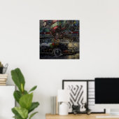 print-Vato die het met auto c'07 Adan Hernandez Poster (Thuiskantoor)