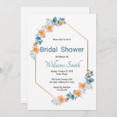 Printable Bloemen Bruids Douche Uitnodiging (Voorkant / Achterkant)