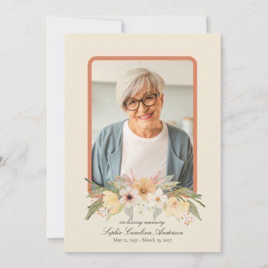 Printable  Celebration of Life-programma Kaart (Voorkant)